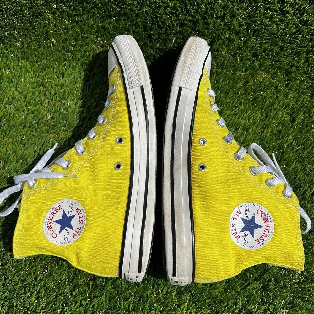 Converse Shoes Men Size 9 Chuck Taylor All Star Hi High Top Fresh Yellow 155738F